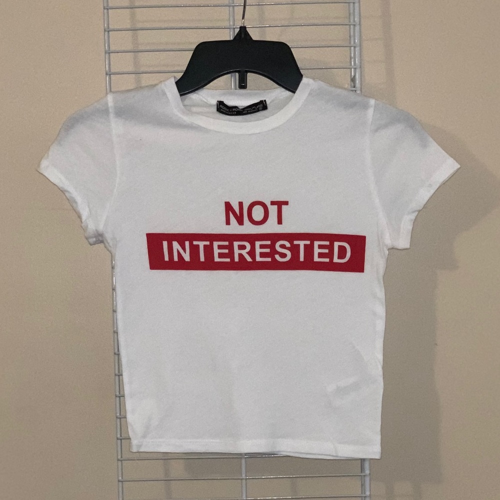 Rock N Rose Couture “ Not Interested” T-Shirt